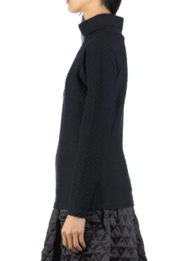 Jacquard Turtleneck Pullover - Black -ICHI Sales Shop NARU Jacquard Turtleneck Pullover Black 650204 03