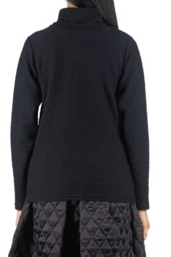 Jacquard Turtleneck Pullover - Black -ICHI Sales Shop NARU Jacquard Turtleneck Pullover Black 650204 04