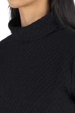 Jacquard Turtleneck Pullover - Black -ICHI Sales Shop NARU Jacquard Turtleneck Pullover Black 650204 05