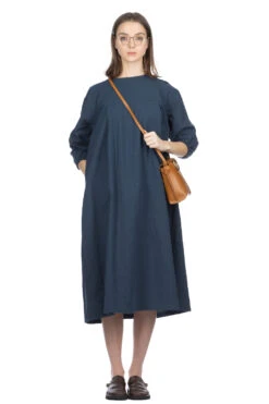 Sheeting 2way Dress - Dark Blue
