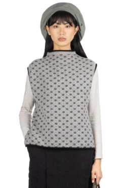 Snow Pattern Vest - Heather Greige