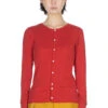 Soft Cotton Frais Stitch Cardigan - Red 1 Soft Cotton Frais Stitch Cardigan - Red -ICHI Sales Shop NARU Soft Cotton Frais Stitch Cardigan Red 648201 01