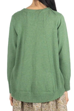Tasmanian Lambswool Pullover - Dry Basil -ICHI Sales Shop NARU Tasmanian Lambswool Pullover Dry Basil 650605 DB 04