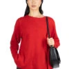 Tasmanian Lambswool Pullover - Red -ICHI Sales Shop NARU Tasmanian Lambswool Pullover Red 650605 RD 01
