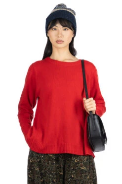 Tasmanian Lambswool Pullover - Red