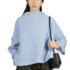 Travel Wool High Heck Pullover - Light Blue -ICHI Sales Shop NARU Travel Wool High Heck Pullover Light Blue 650242 LB 01