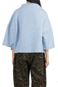 Travel Wool High Heck Pullover - Light Blue -ICHI Sales Shop NARU Travel Wool High Heck Pullover Light Blue 650242 LB 04