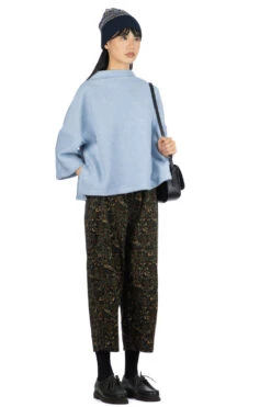 Travel Wool High Heck Pullover - Light Blue -ICHI Sales Shop NARU Travel Wool High Heck Pullover Light Blue 650242 LB 07