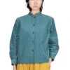 Corduroy Mao Collar Shirt - Blue Green -ICHI Sales Shop Nachukara Corduroy Mao Collar Shirt Blue Green nk535741 01