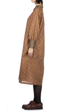 Cotton Flower & Leaf Dress - Orange -ICHI Sales Shop Nachukara Cotton Flower Leaf Dress Orange nk535231 03