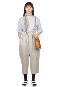 Linen 2 Tuck Pants - Beige