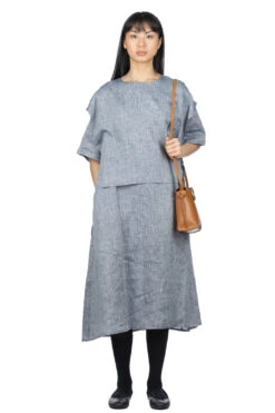 Linen Poplin Layerd Dress