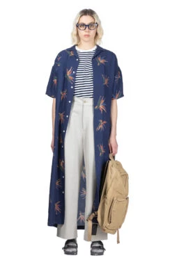 Cupra Hemp Shirt Dress - Navy