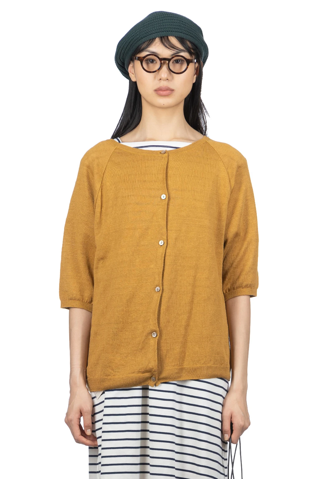 Linen 2 Way Pullover - Yellow 3 Linen 2 Way Pullover - Yellow
