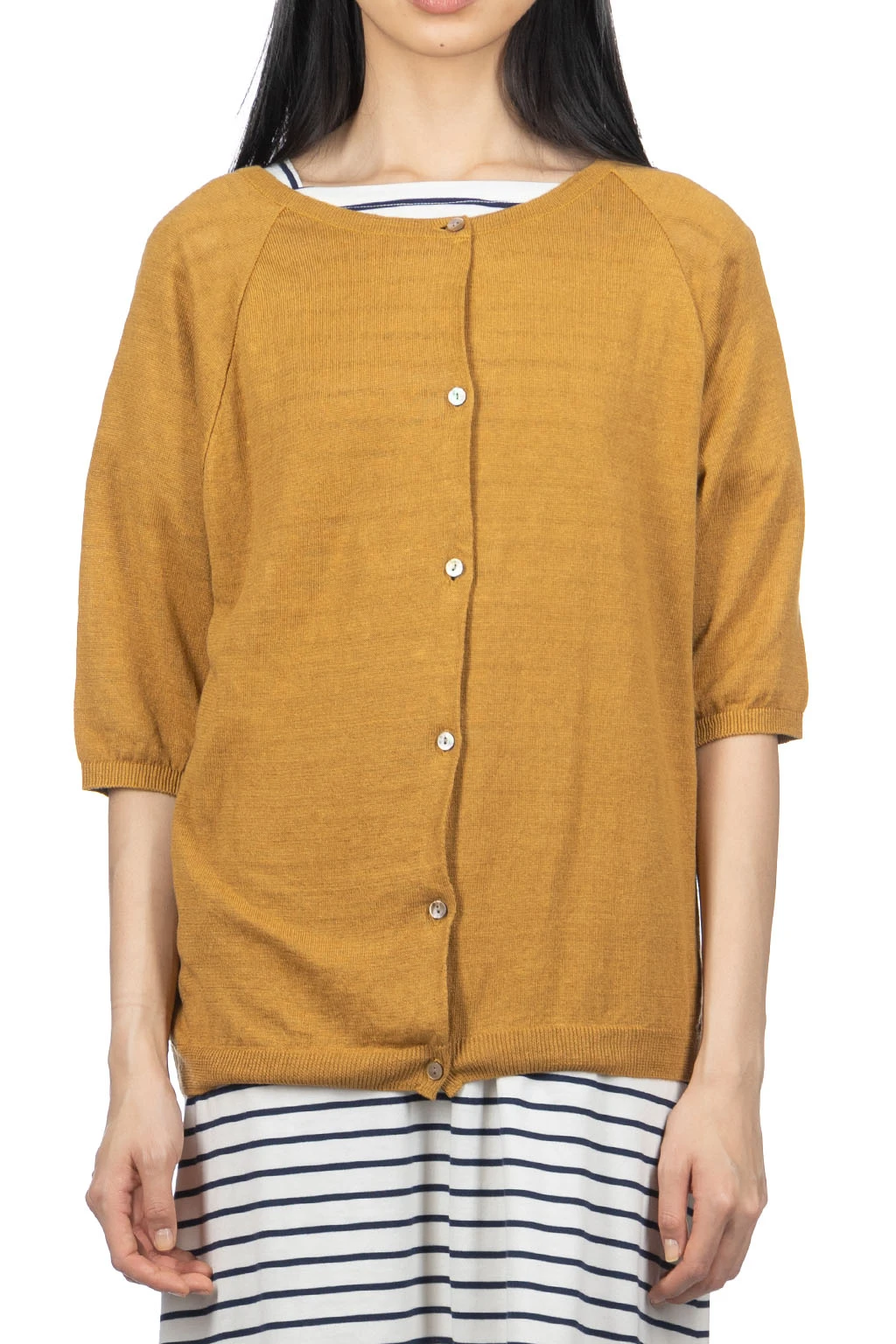 Linen 2 Way Pullover - Yellow 4 Linen 2 Way Pullover - Yellow - Image 2