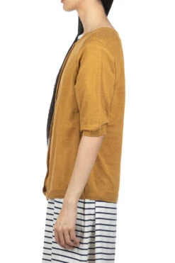 Linen 2 Way Pullover - Yellow 11 Linen 2 Way Pullover - Yellow -ICHI Sales Shop Nofl Linen 2 Way Pullover Yellow 644002700 03