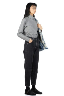 80's High Waist Tapered Denim Pants - Black Denim Stone -ICHI Sales Shop OrSlow 80s High Waist Tapered Denim Pants Black Denim Stone 00 1011 D61S ac 07 w