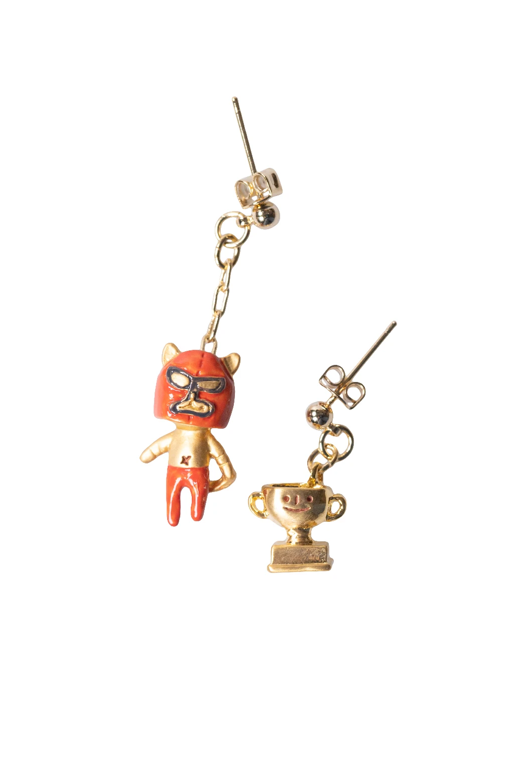 Cat Wrestler Earring - Gold 3 Cat Wrestler Earring - Gold