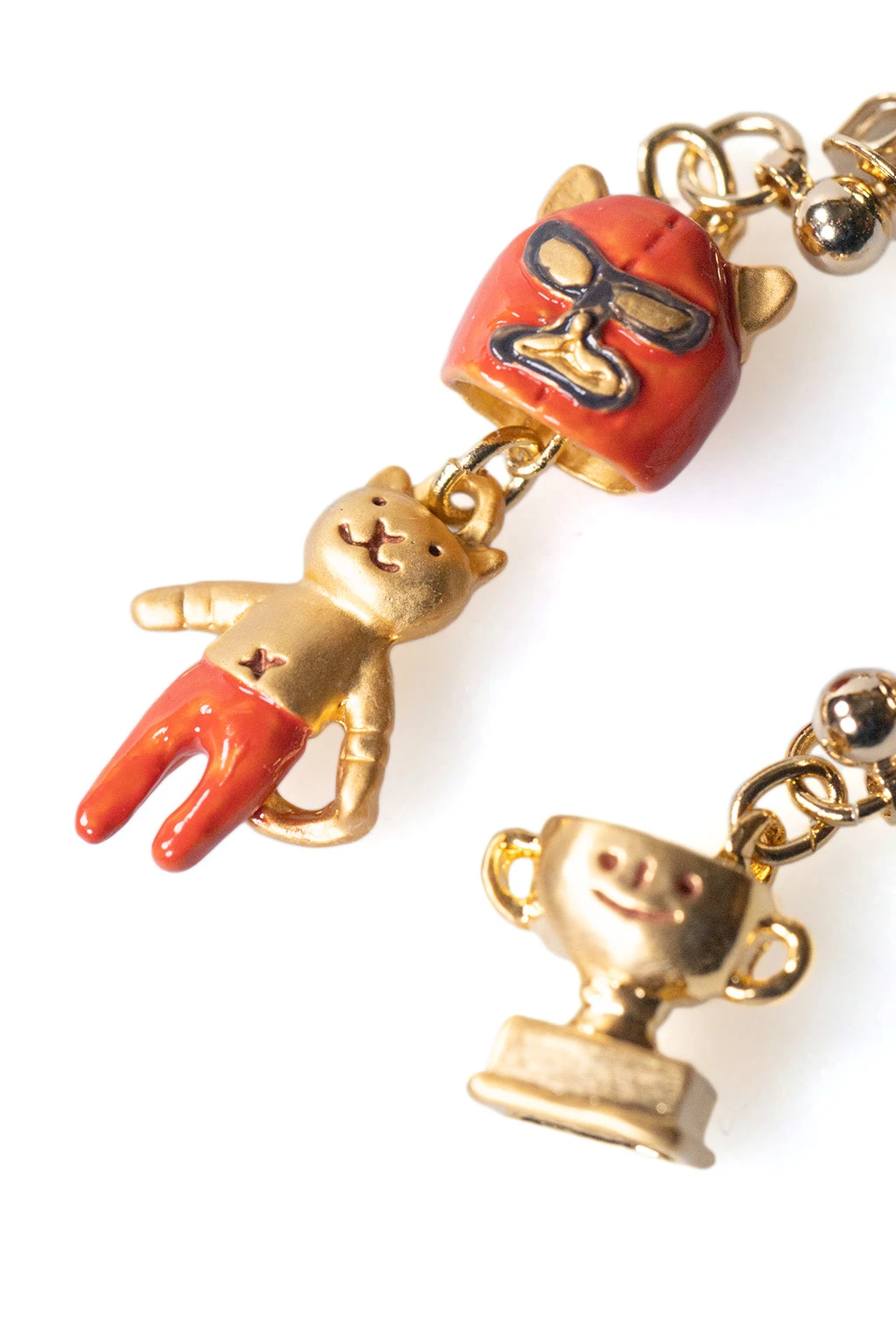 Cat Wrestler Earring - Gold 4 Cat Wrestler Earring - Gold - Image 2