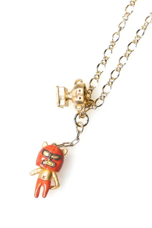 Cat Wrestler Necklace - Gold 8 Cat Wrestler Necklace - Gold -ICHI Sales Shop Palnart Poc Cat Wrestler Necklace Gold 4FNE010 04