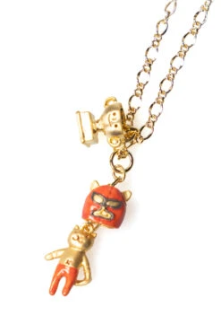 ICHI Sales Shop -ICHI Sales Shop Palnart Poc Cat Wrestler Necklace Gold 4FNE010 05