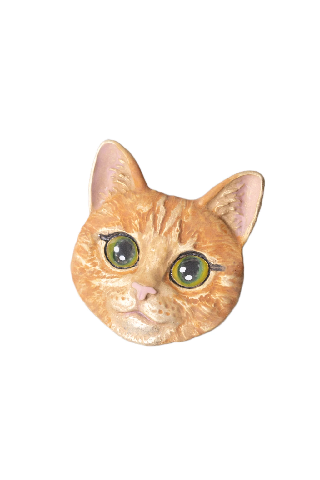 Orange Cat Brooch - Brown 3 Orange Cat Brooch - Brown