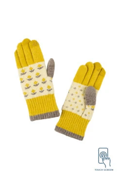 ICHI Sales Shop 44 Touchscreen Gloves - Flowers MA