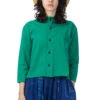 Cotton Cut Off Cardigan - Green -ICHI Sales Shop Tigre Brocante Cotton Cut Off Cardigan Green ULJK60TBC34540 01