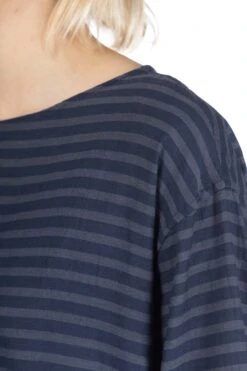 Silk Mixed Basque Shirt Dress - Navy Blue -ICHI Sales Shop tss Silk Mixed Basque Shirt Dress Navy Blue TT50QS02 05 w